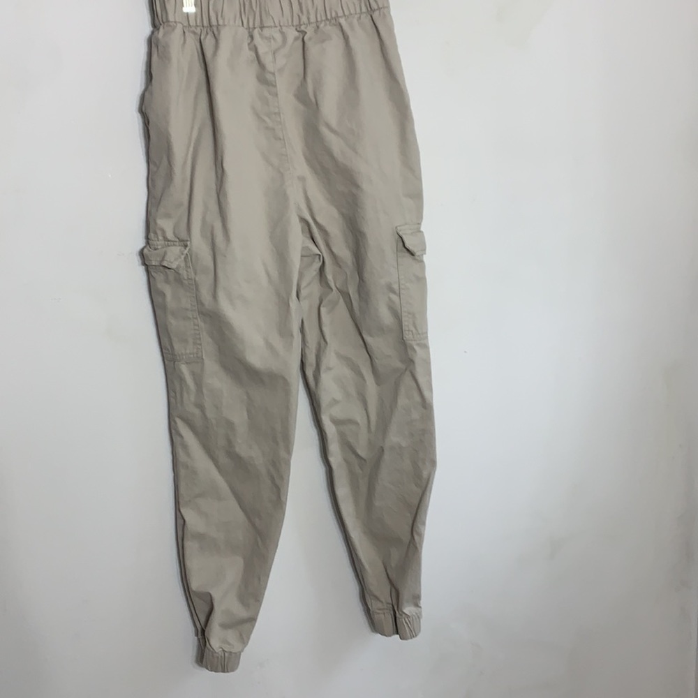 Divided H&M pull on stone khaki cargo pants elastic waist US size 6 casual - Picture 5 of 5